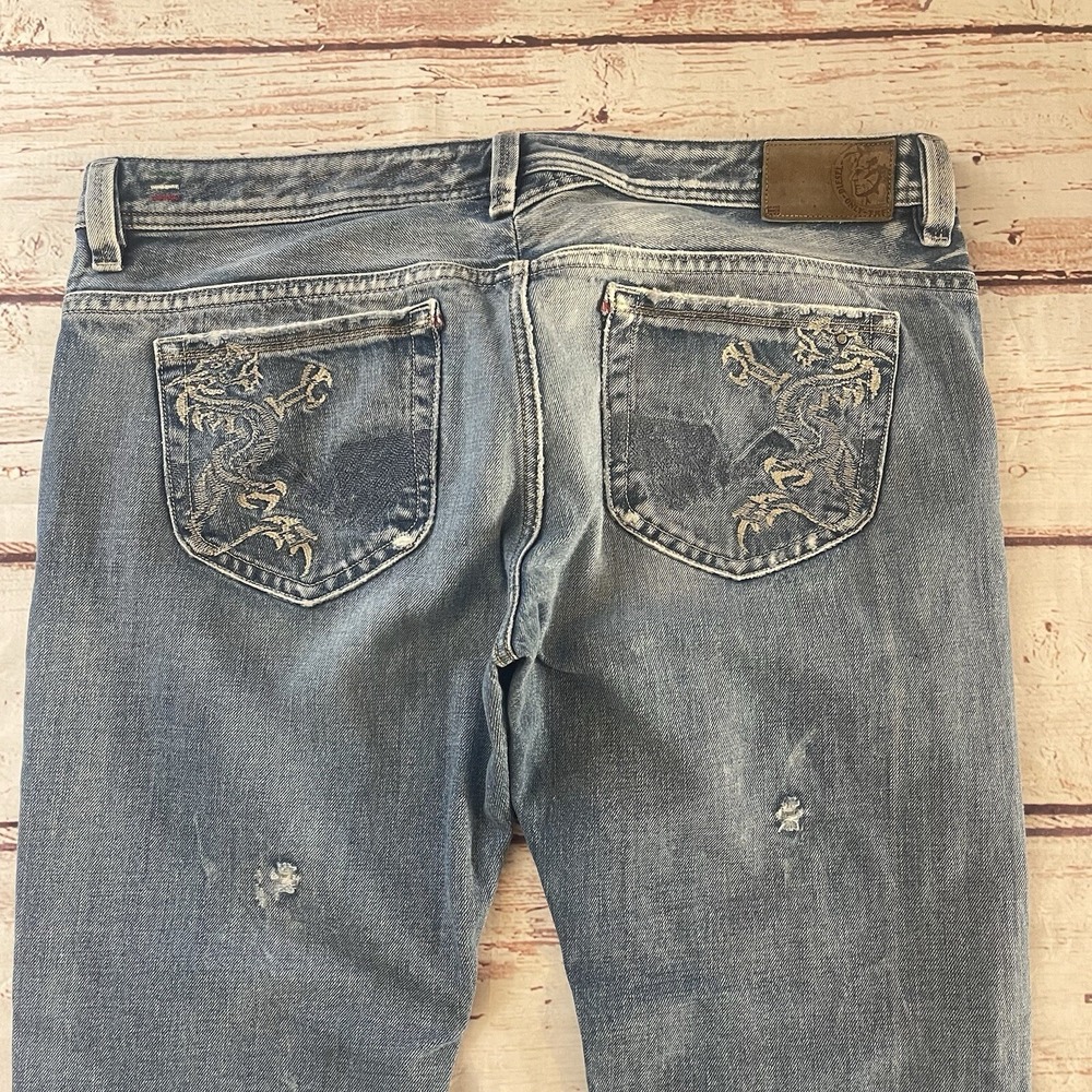 Diesel Thanaz 71J 0071J Jeans Size 38x32 Made In Italy Hard To Find Dragon